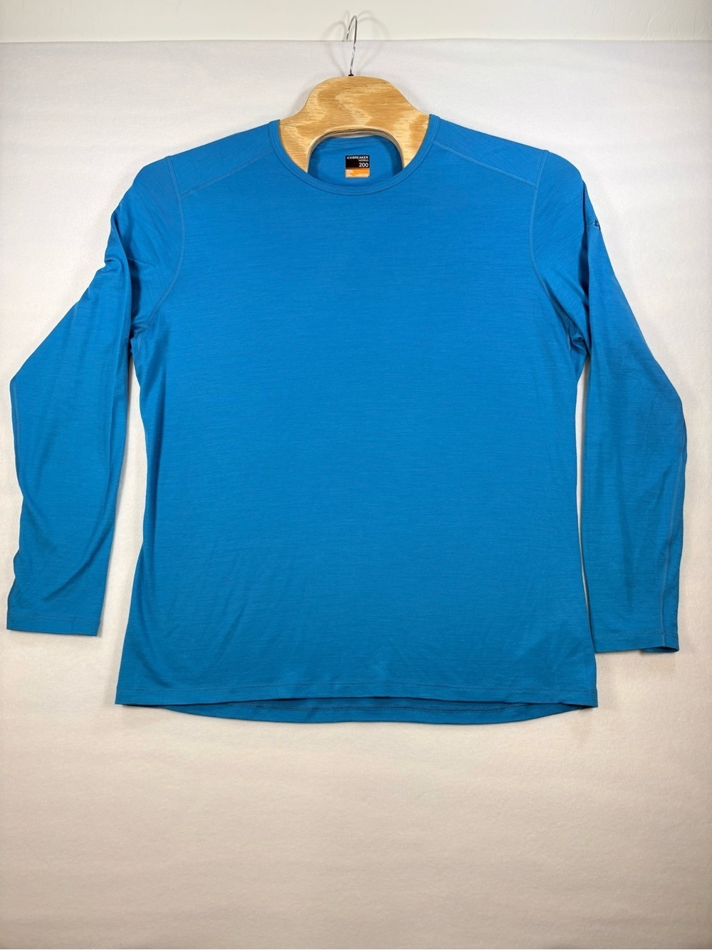Icebreaker Men's Merino 200 Oasis Long Sleeve Crewe Thermal Top Blue Size XXL